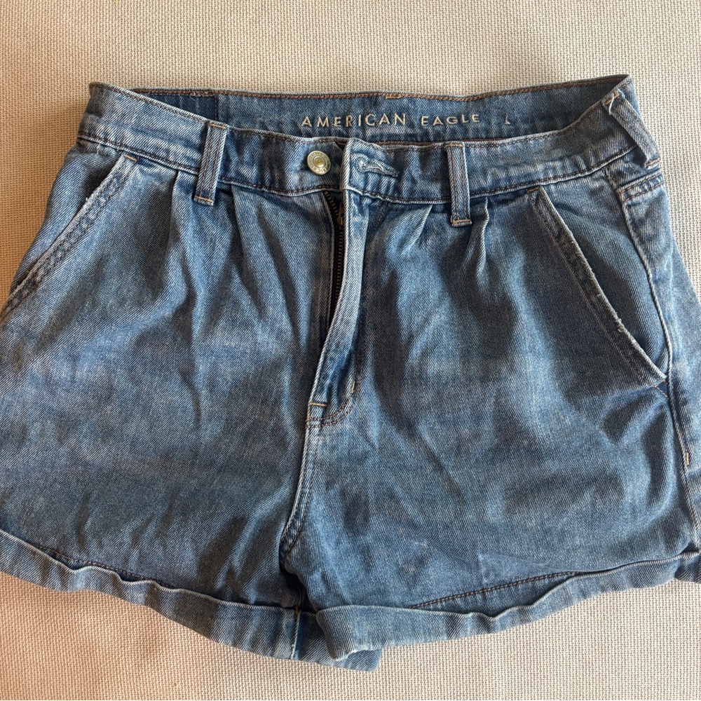 American Eagle Outfitters Blue Jean Shorts High-Waisted